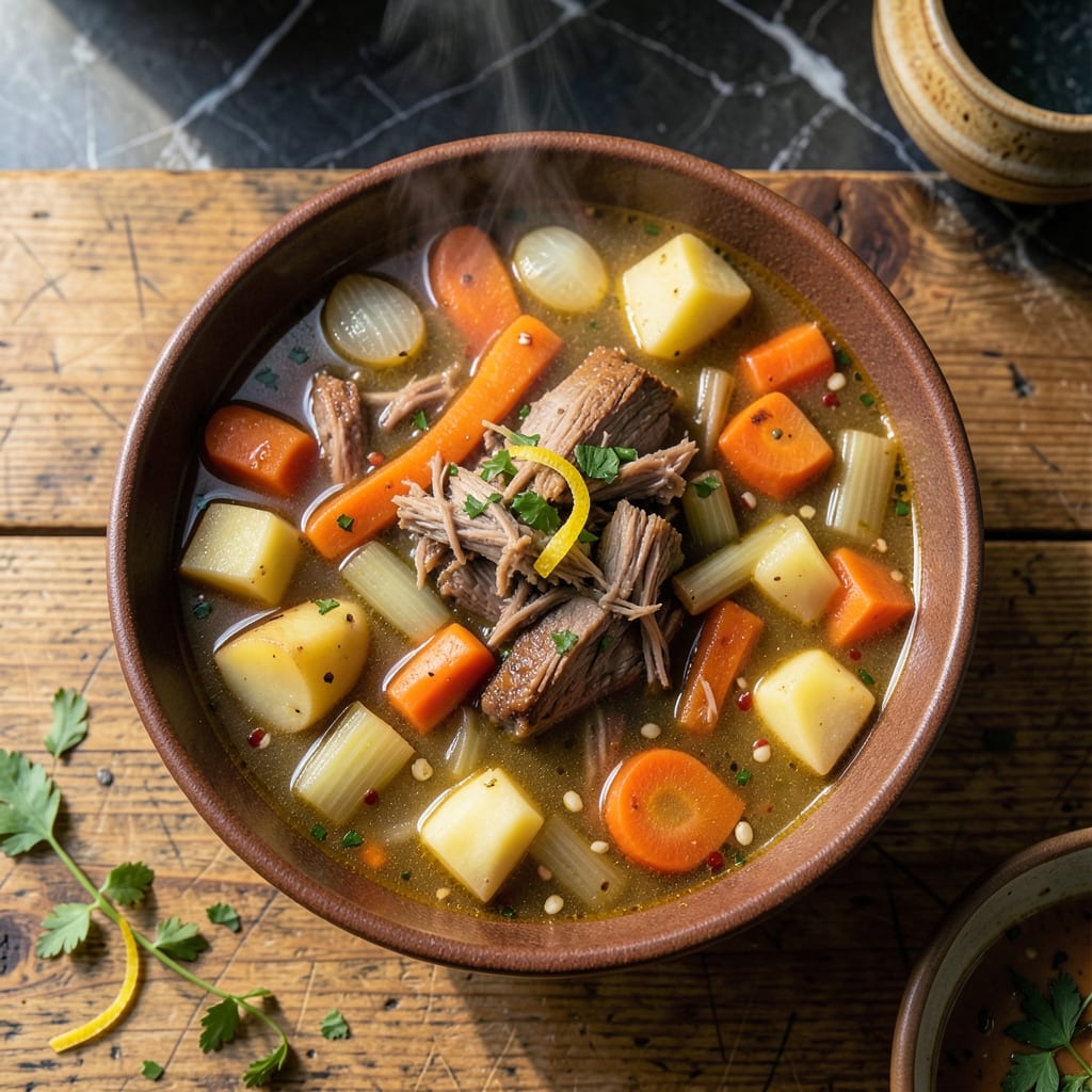 Pork Roast Vegetable Soup Recipe: Hearty Bowl of Rustic Comfort