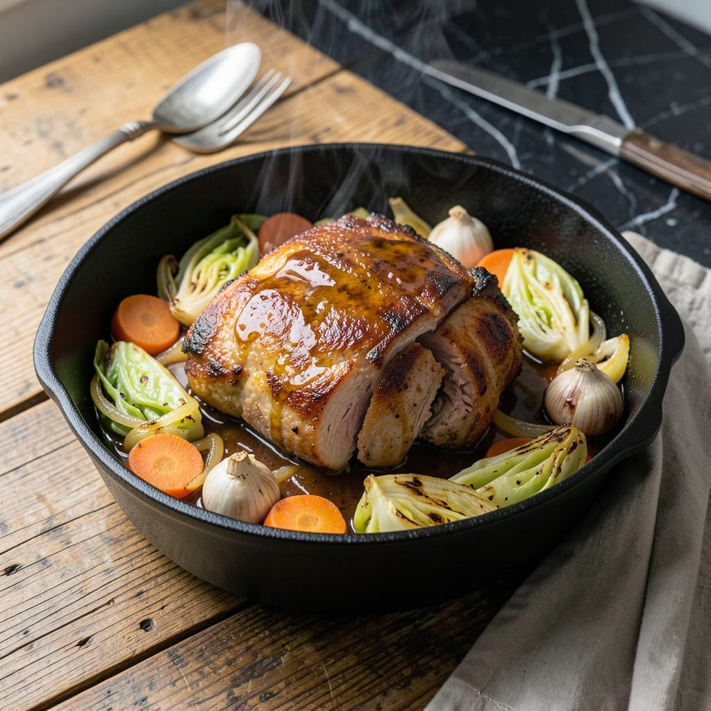 Apple Cider Pork Roast With Cabbage Recipe: Slow-Cooked Sweet and Savory Harmony