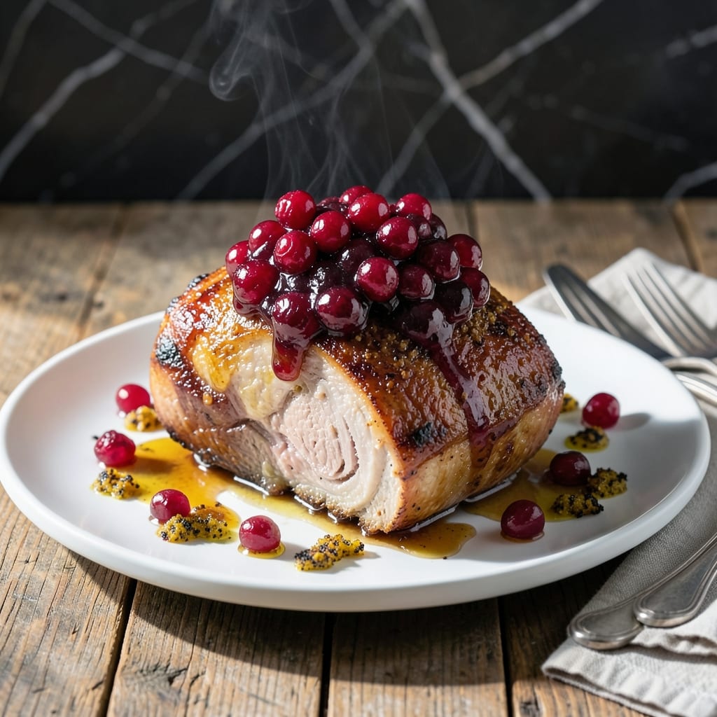 Cranberry Dijon Pork Roast Recipe: Sweet and Tangy Holiday Centerpiece