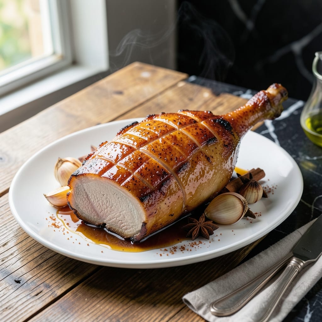 Chinese Roast Pork Leg Recipe: Crispy Skin and Moist Layers