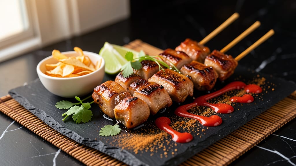 Chinese Pork Satay Recipe: Skewered Crispy Bites with Peanut Glaze Magic