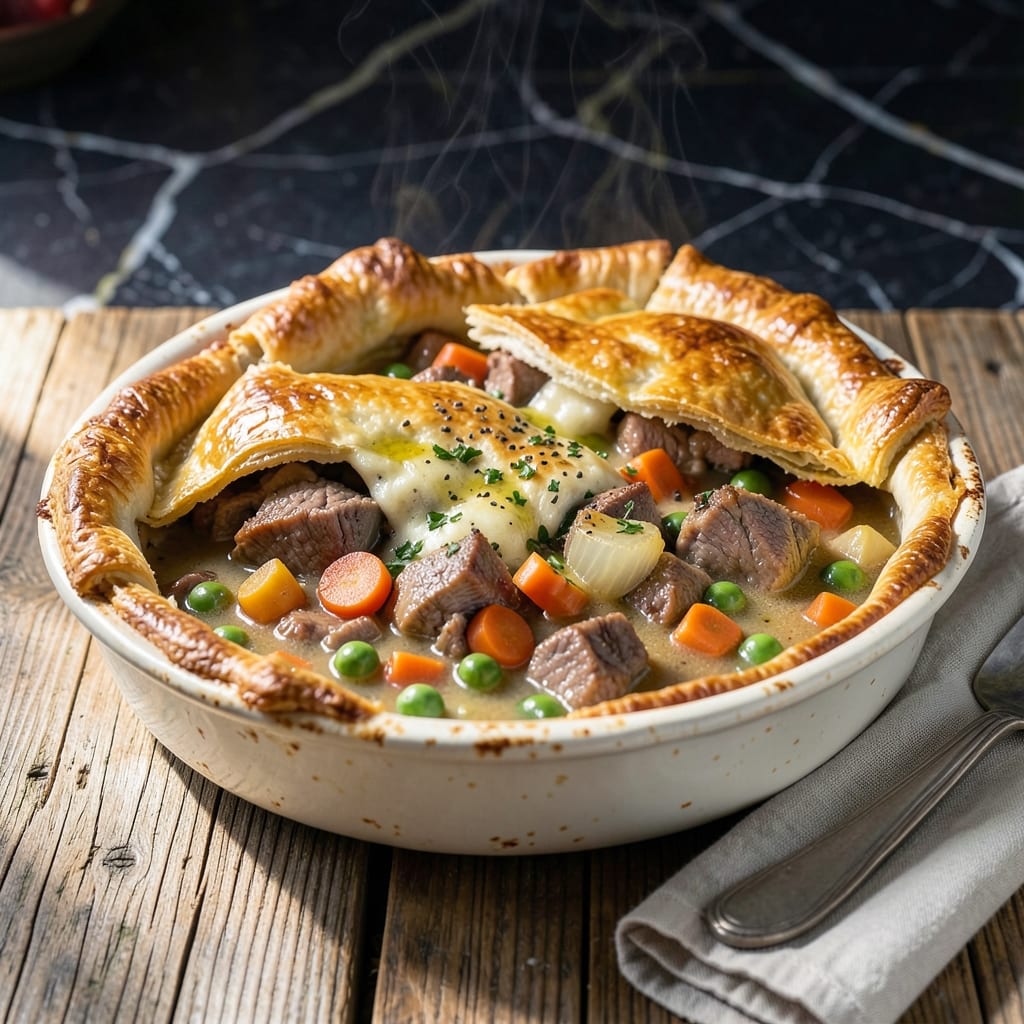Leftover Pork Roast Pot Pie Recipe: Savory Filling in Flaky Pastry