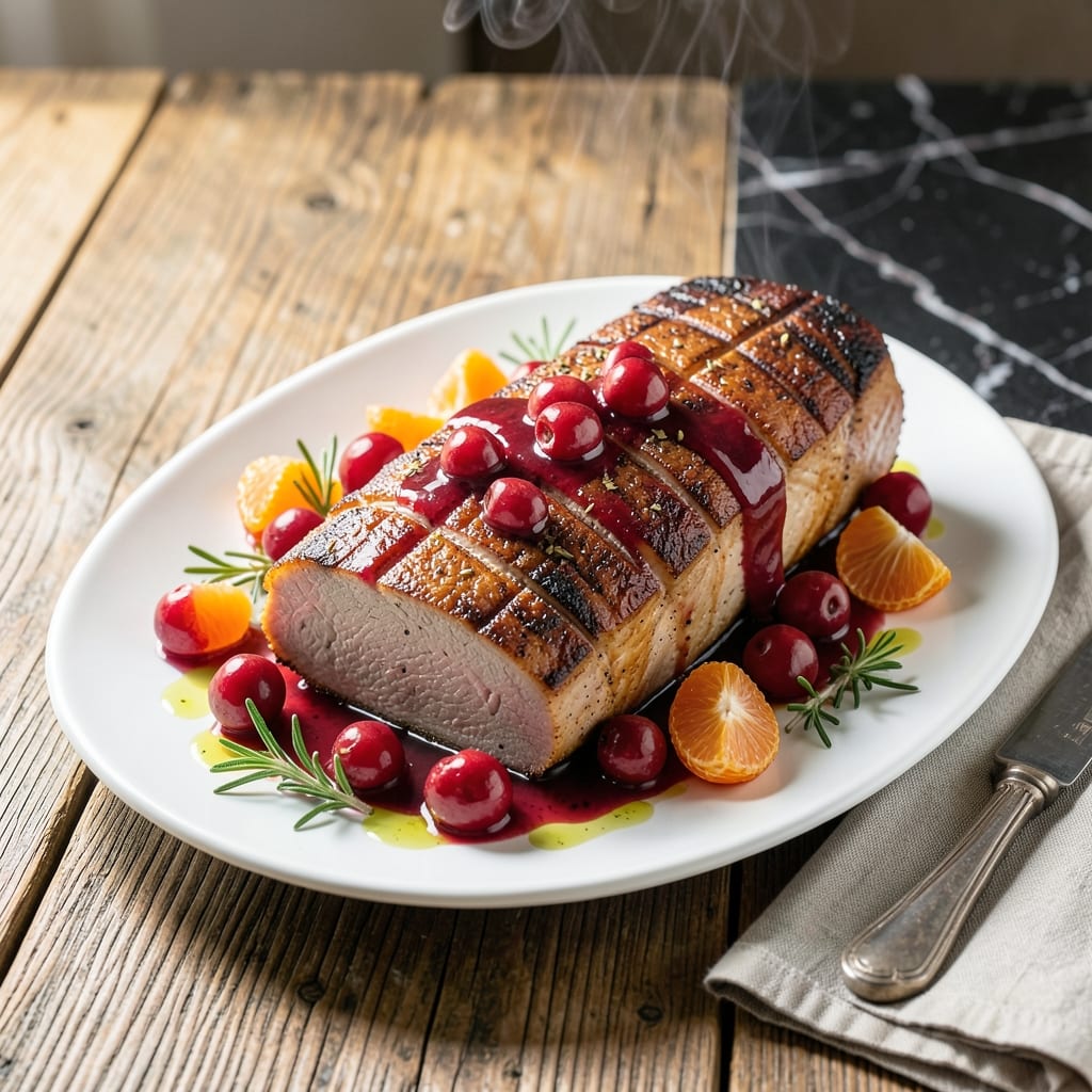 Cranberry Pork Loin Roast Recipe: Sweet-Tart Glaze Over Fork-Tender Meat