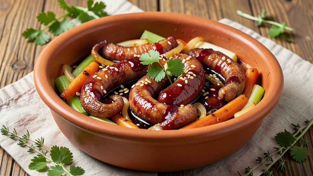 Braised Pork Intestine Recipe: Slow-Simmered Richness with Celery Garnish Twist