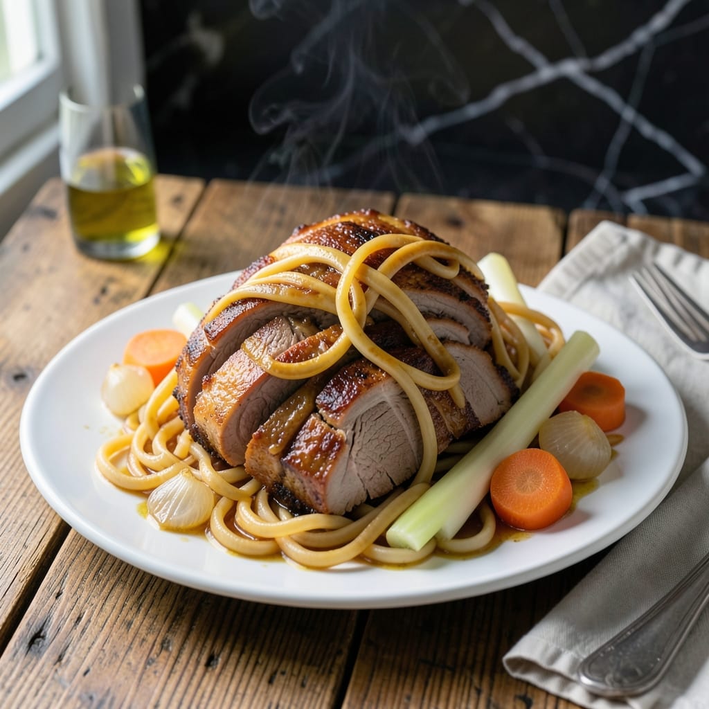 Pork Roast and Noodles Recipe: Slow-Cooked Savory Layers