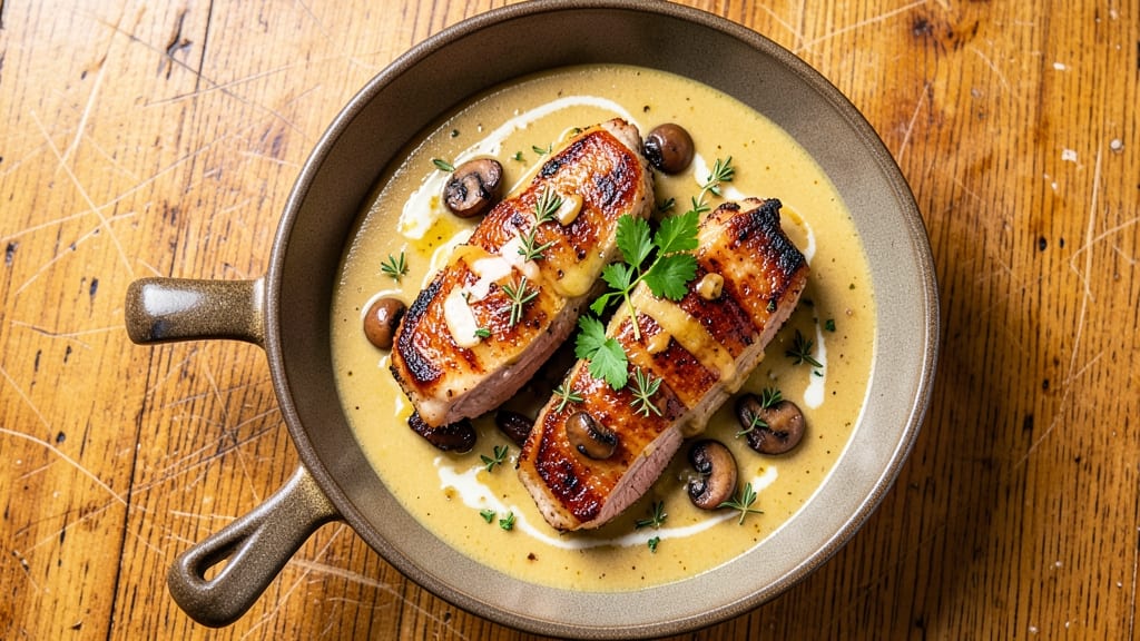 Campbell's Golden Mushroom Pork Chops Recipe: Pan-Seared Richness with Herbed Butter Gloss