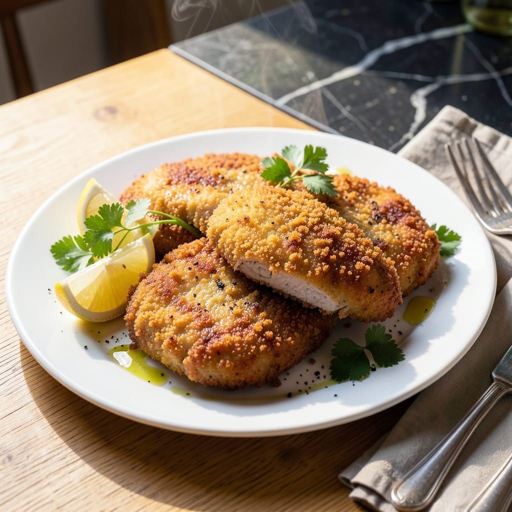 Pork Schnitzel With Lemon: Crispy Golden Crust and Zesty Finish