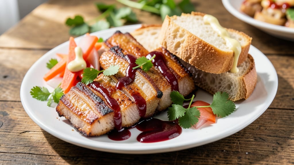 Crispy Pork Belly Banh Mi Recipe: Wok-Seared Crisp Meets Fresh Herb Zing