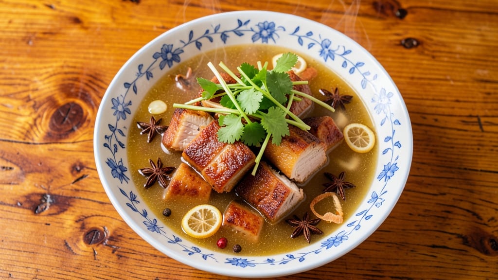 Chinese Pork Herbal Soup Recipe: Fragrant Ginger and Star Anise Elixir