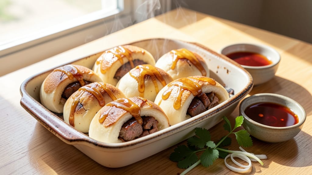 Chinese Baked Pork Buns Recipe: Fluffy Steamed Buns With Savory Pork Filling