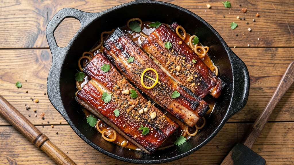 Country Pork Ribs Recipe Dutch Oven: Celery Crown Crunch Over Smoky Spice Crust