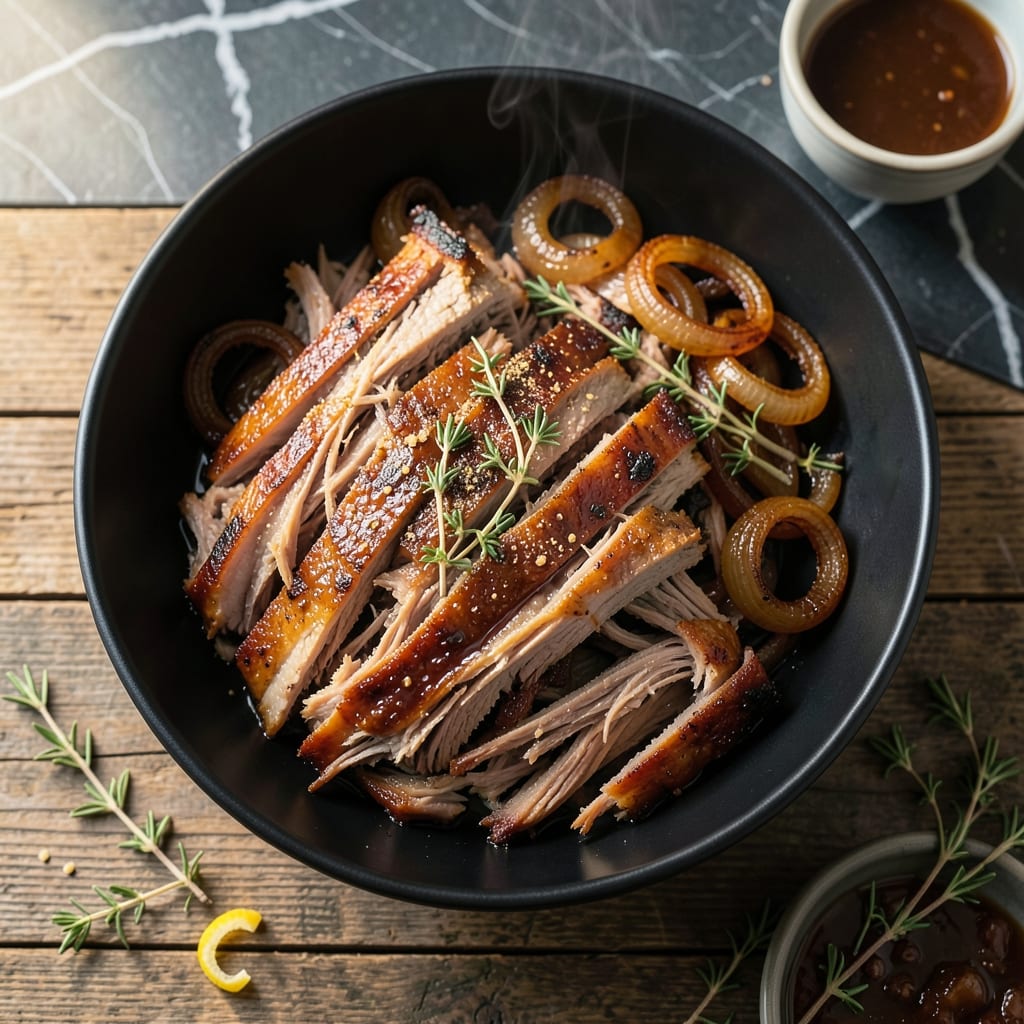 Oven Roasted Pulled Pork Loin Recipe: Slow-Cooked Herb-Infused Tenderness