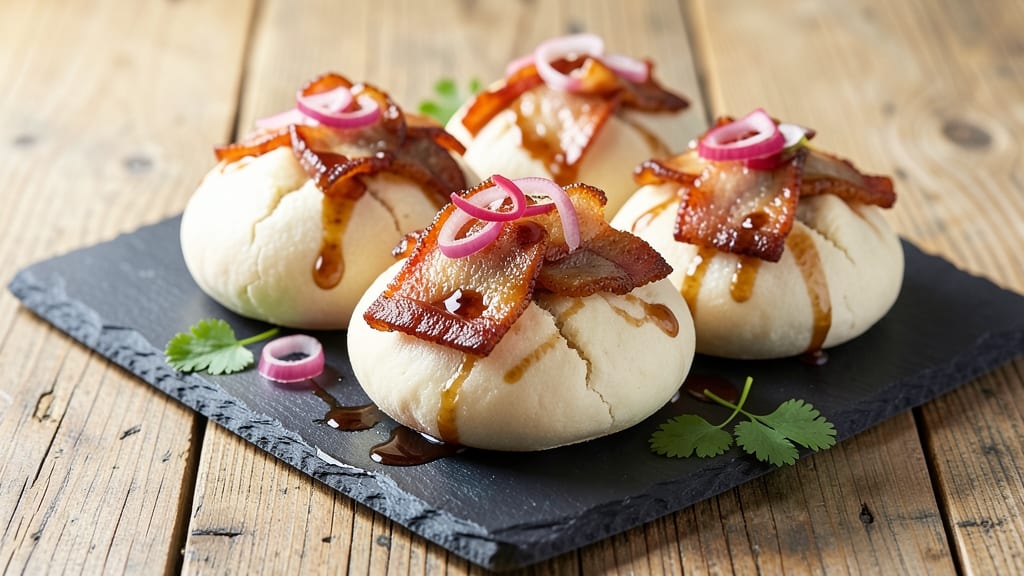 Crispy Pork Belly Bao Buns Recipe: Smoky Five-Spice Glaze Meets Fluffy Steamed Buns