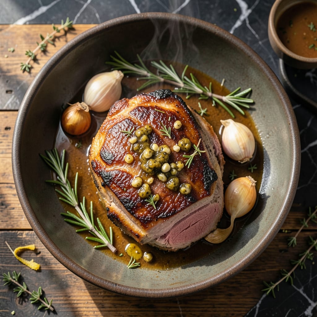 Pork Porterhouse Roast Recipe: Bone-In Juiciness with Herb Rub