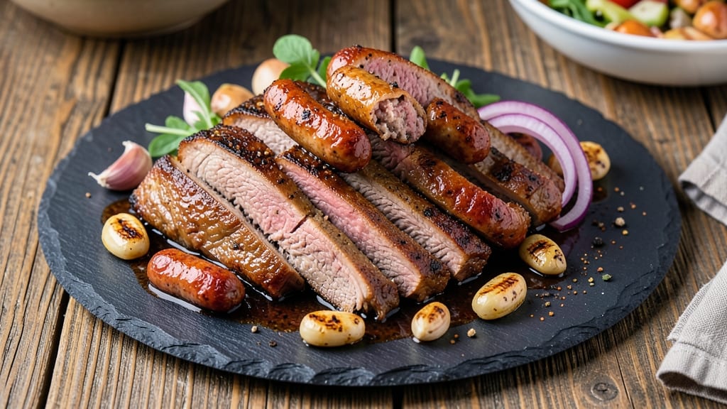 Brisket And Pork Sausage Recipe: Smoky-Spiced One-Pan Feast