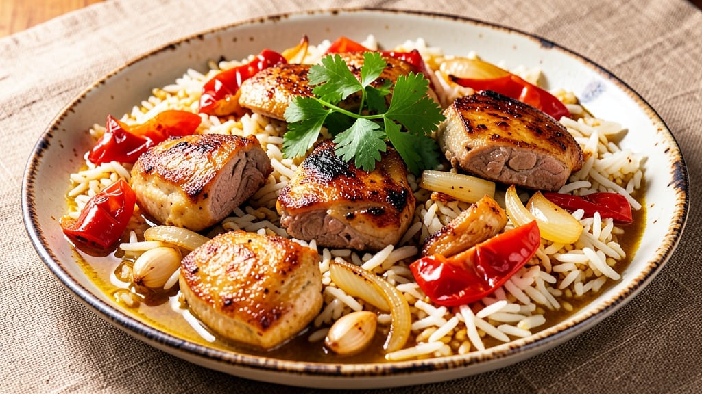 Chicken and Pork Paella Recipe: Saffron-Infused One-Pan Feast