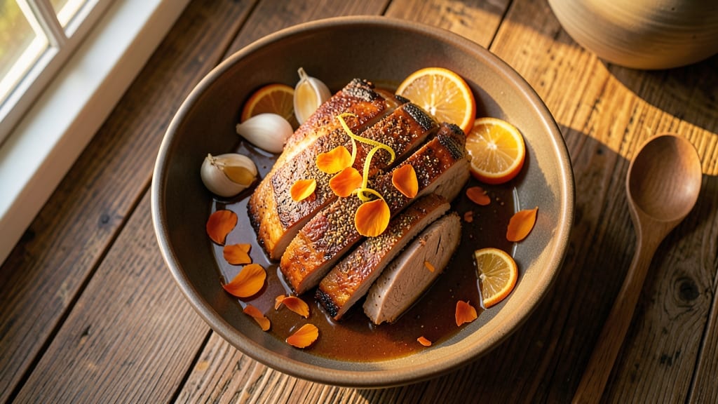 Brazilian Pork Roast Recipe: Slow-Cooked Tenderness with Citrus-Marigold Glaze