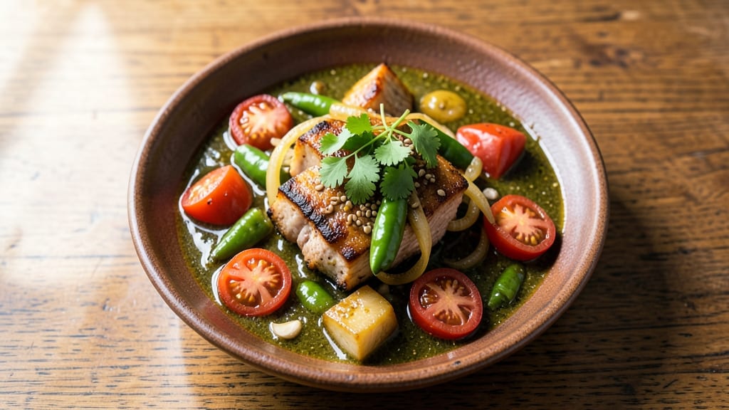 Chubby's Pork Green Chili Recipe: Smoky Tomato-Spice Stew With Melted Cheese Topping