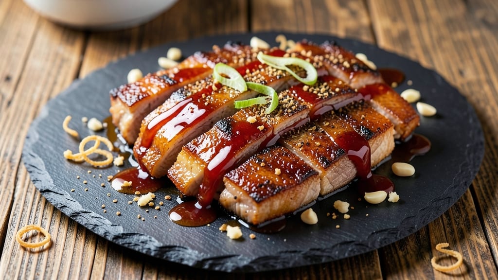 Chinese Barbecue Pork Belly Recipe: Crispy Bark and Sticky Five-Spice Gloss