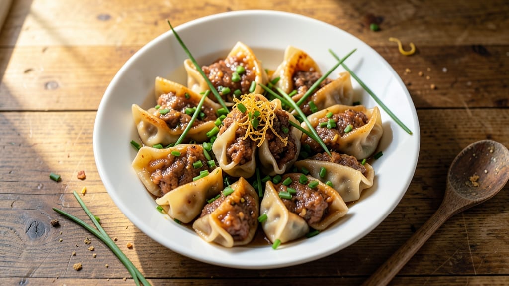 Chinese Pork and Chive Dumplings Recipe: Pan-Fried Crisp Edges and Juicy Centers