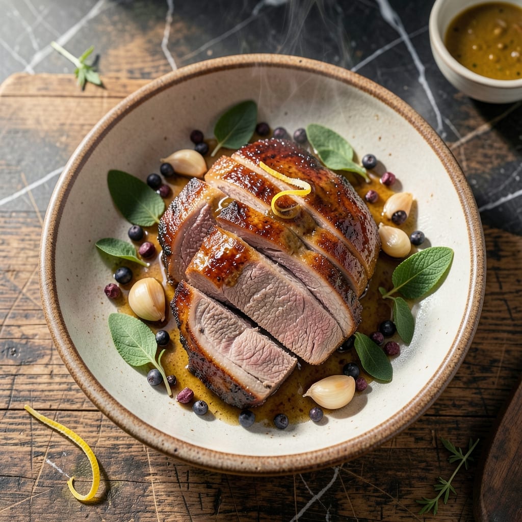 Wild Pork Loin Recipe: Juniper Berry and Sage Crust