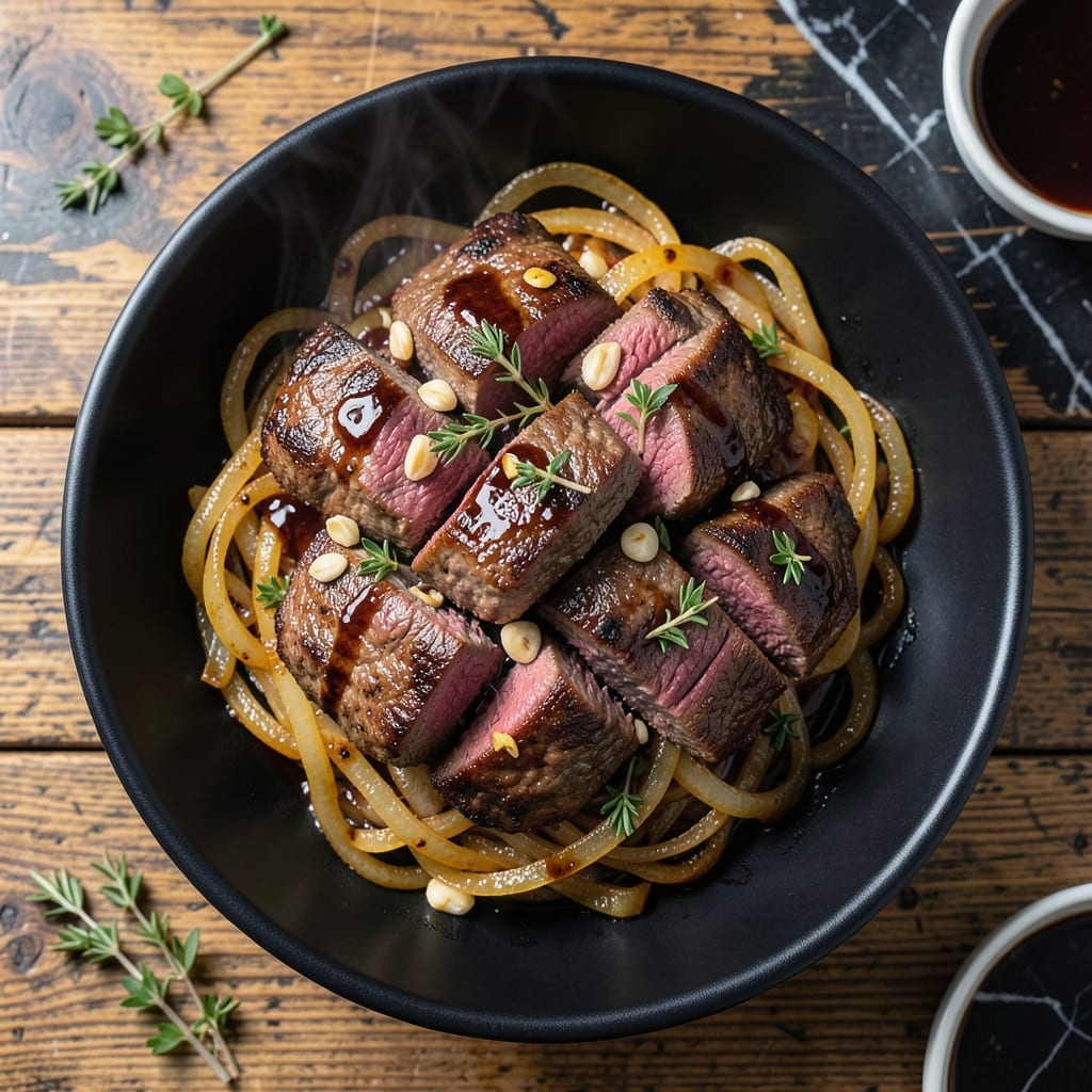 Air Fryer Steak Tips Recipe: Juicy Beef With Caramelized Onions