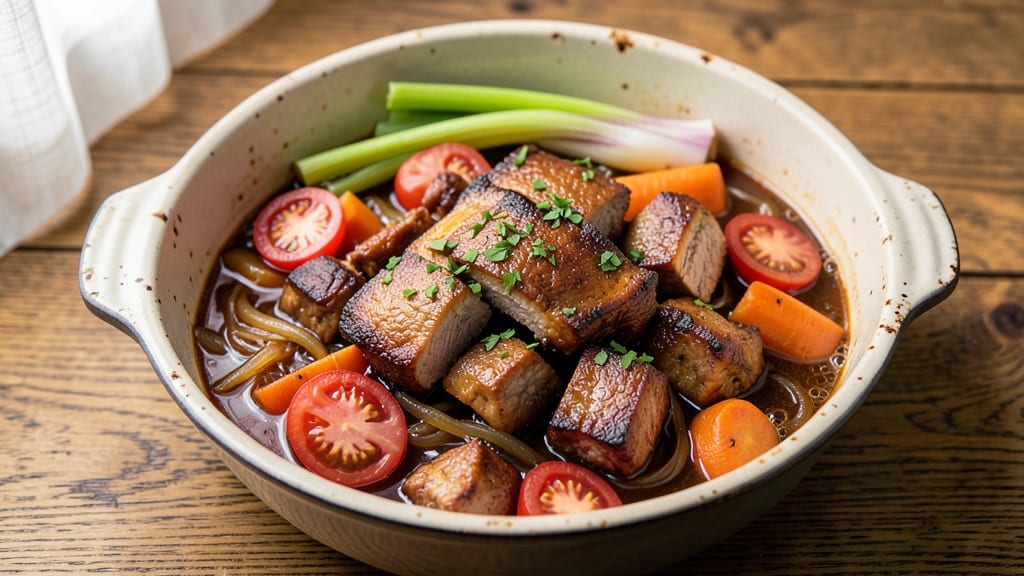 Braised Pork Stew Recipe: Slow-Simmered Tender Meat With Root Vegetables