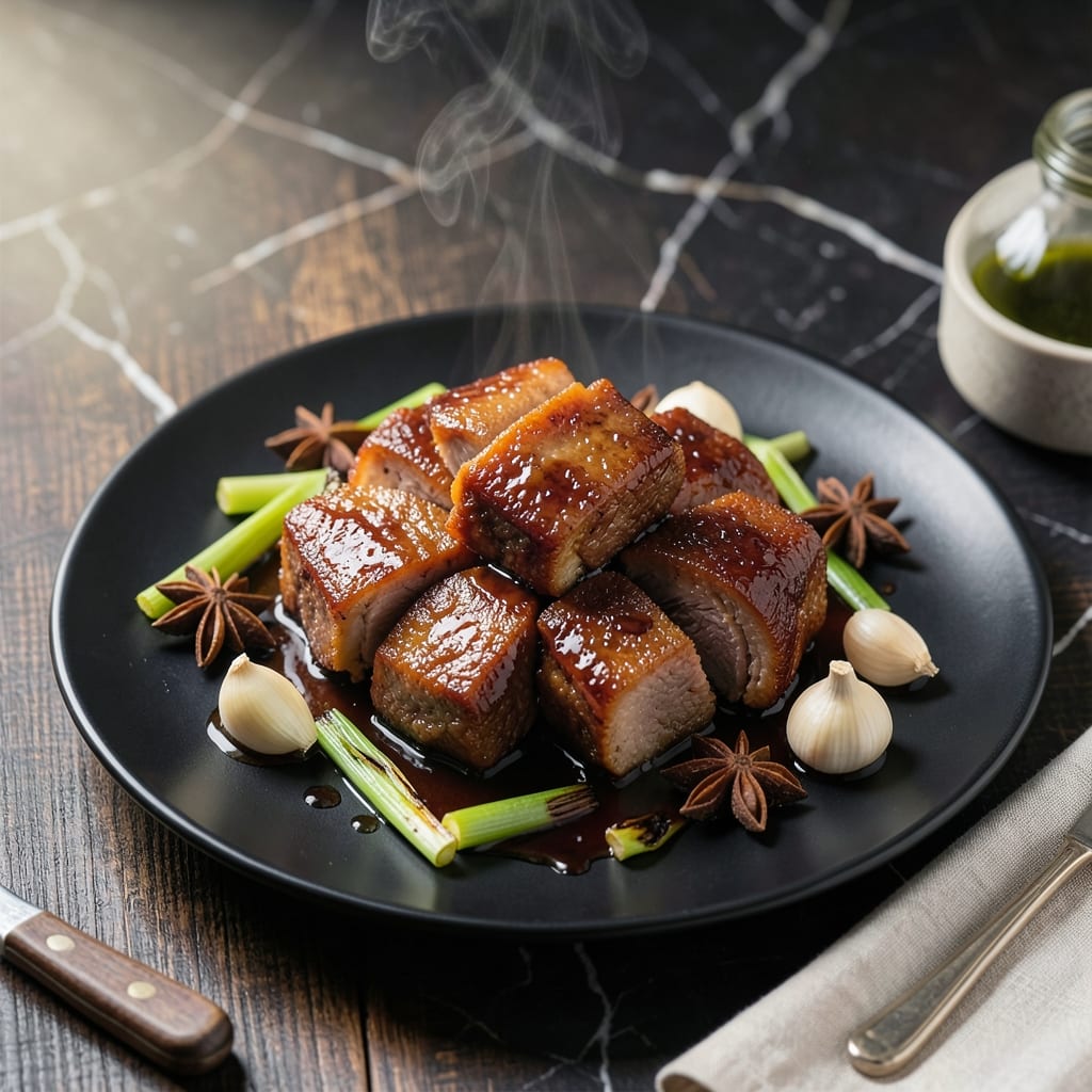 Chinese Braised Pork Belly Slow Cooker Recipe: Five-Spice Infused Melting Layers