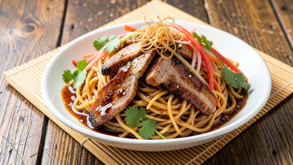 Chinese BBQ Pork Lo Mein Recipe: Wok-Tossed Crispy Noodles With Smoky Sweet Sauce