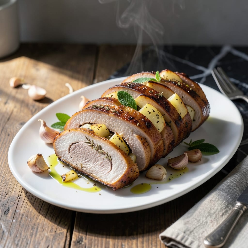 Apple Stuffed Pork Loin Recipe: Herb-Crusted Holiday Showstopper
