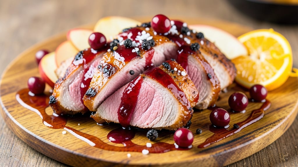 Cranberry Dijon Pork Roast With Apple Cider Glaze Recipe: Festive Sweet-Savory Glaze That Shines